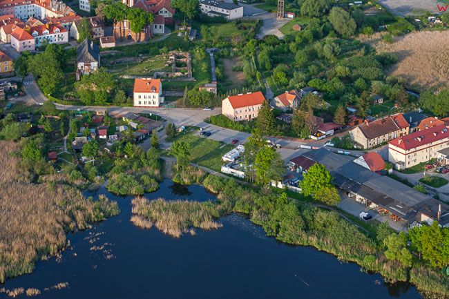 Morag, panorama okolicy ulicy Zamkowej, EU, PL, Warm-Maz. Lotnicze